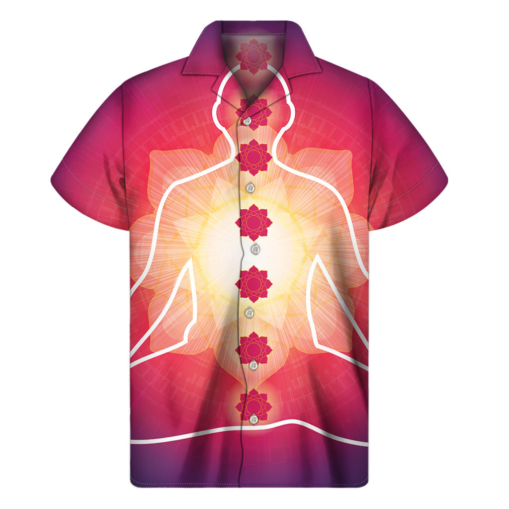 Mandala Chakras Aura Hawaiian Short Sleeve Shirt - 1