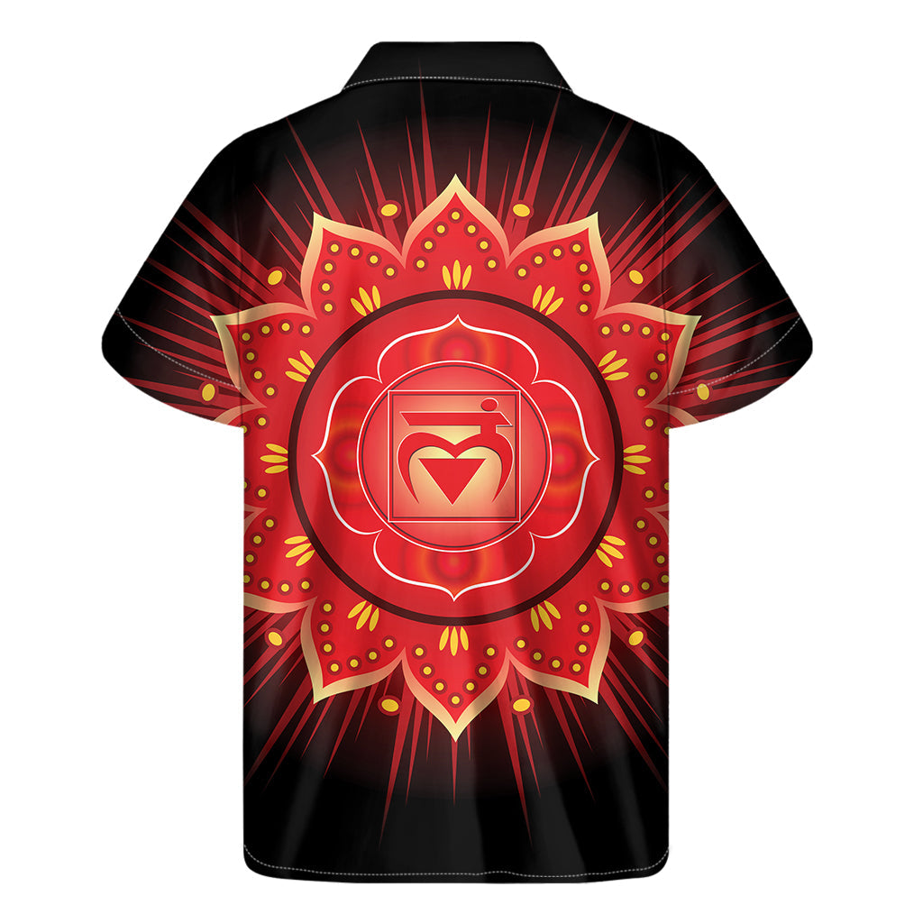 Muladhara Chakra Mandala Hawaiian Short Sleeve Shirt - 2