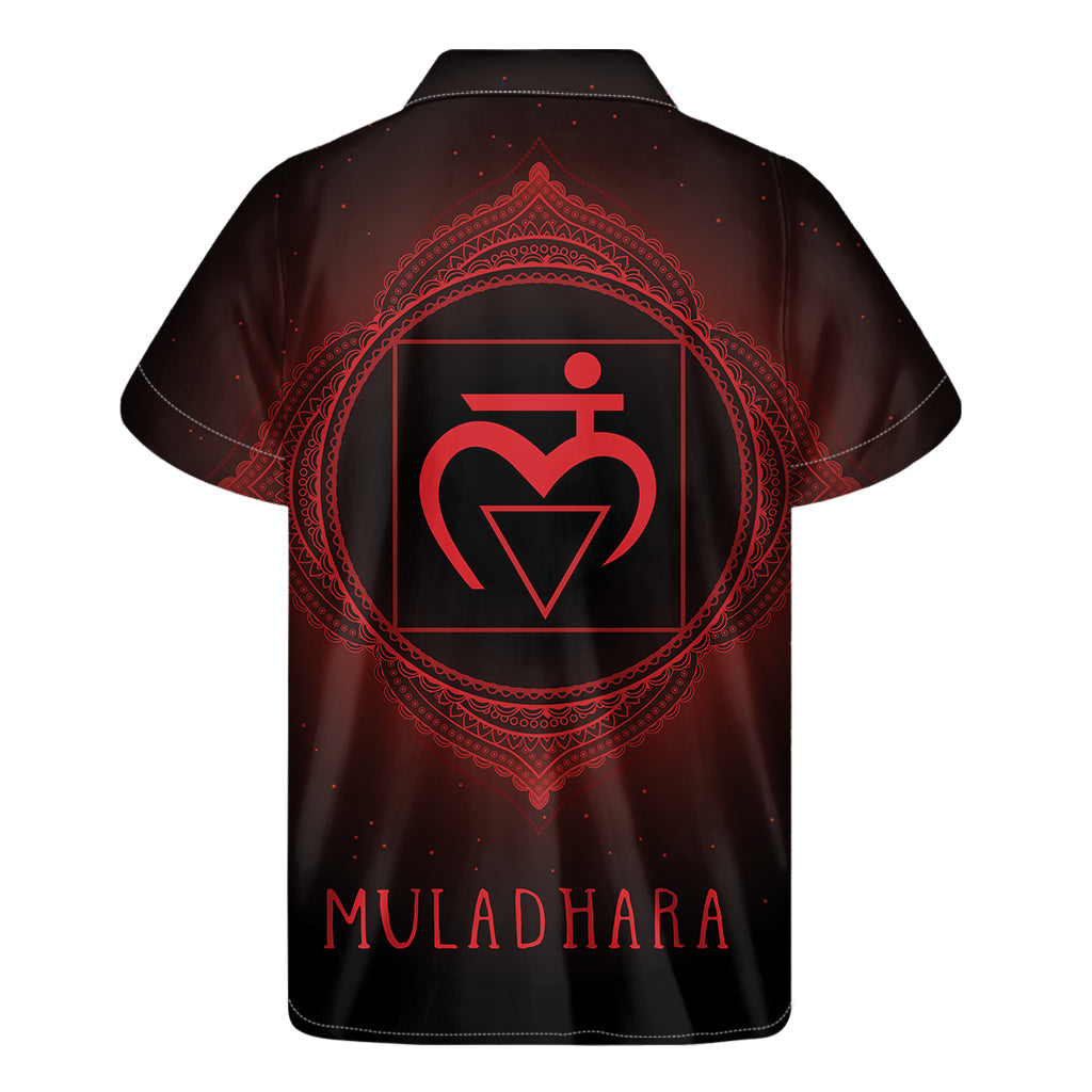 Pacific Paradise: Muladhara Chakra Symbol Hawaiian Short Sleeve Shirt - 2