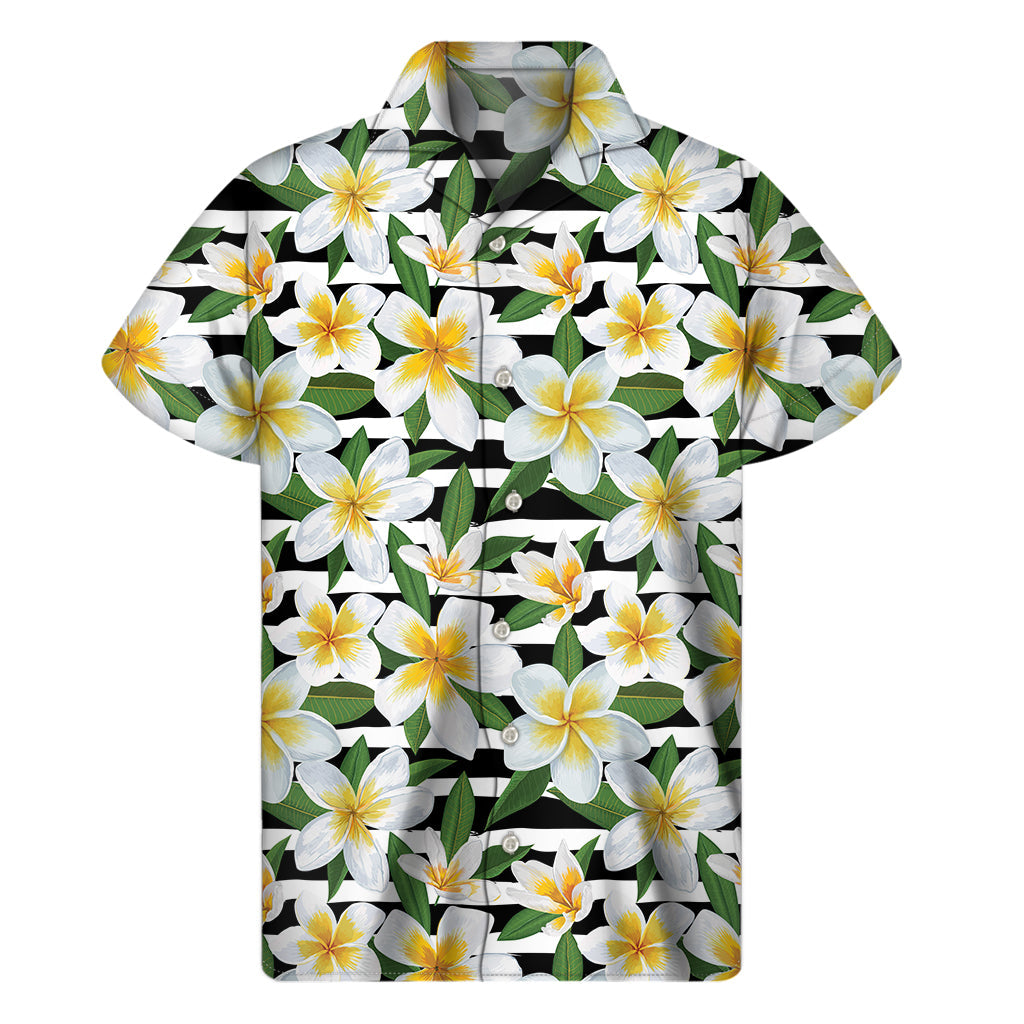 Plumeria Paradise: Hawaiian Short Sleeve Shirt for Men - 1