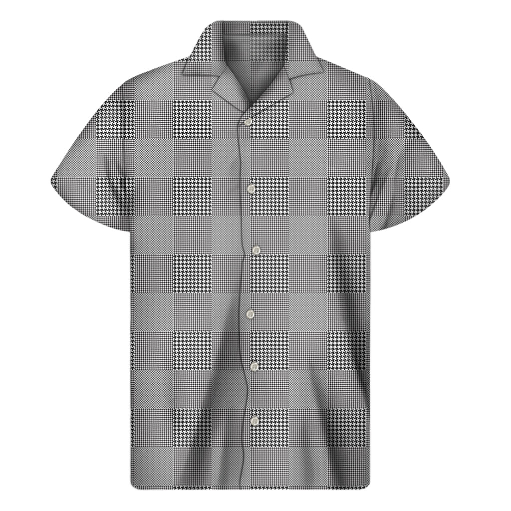 Hawaiian Splendor: Prince of Wales Check Pattern Short Sleeve Shirt - 1