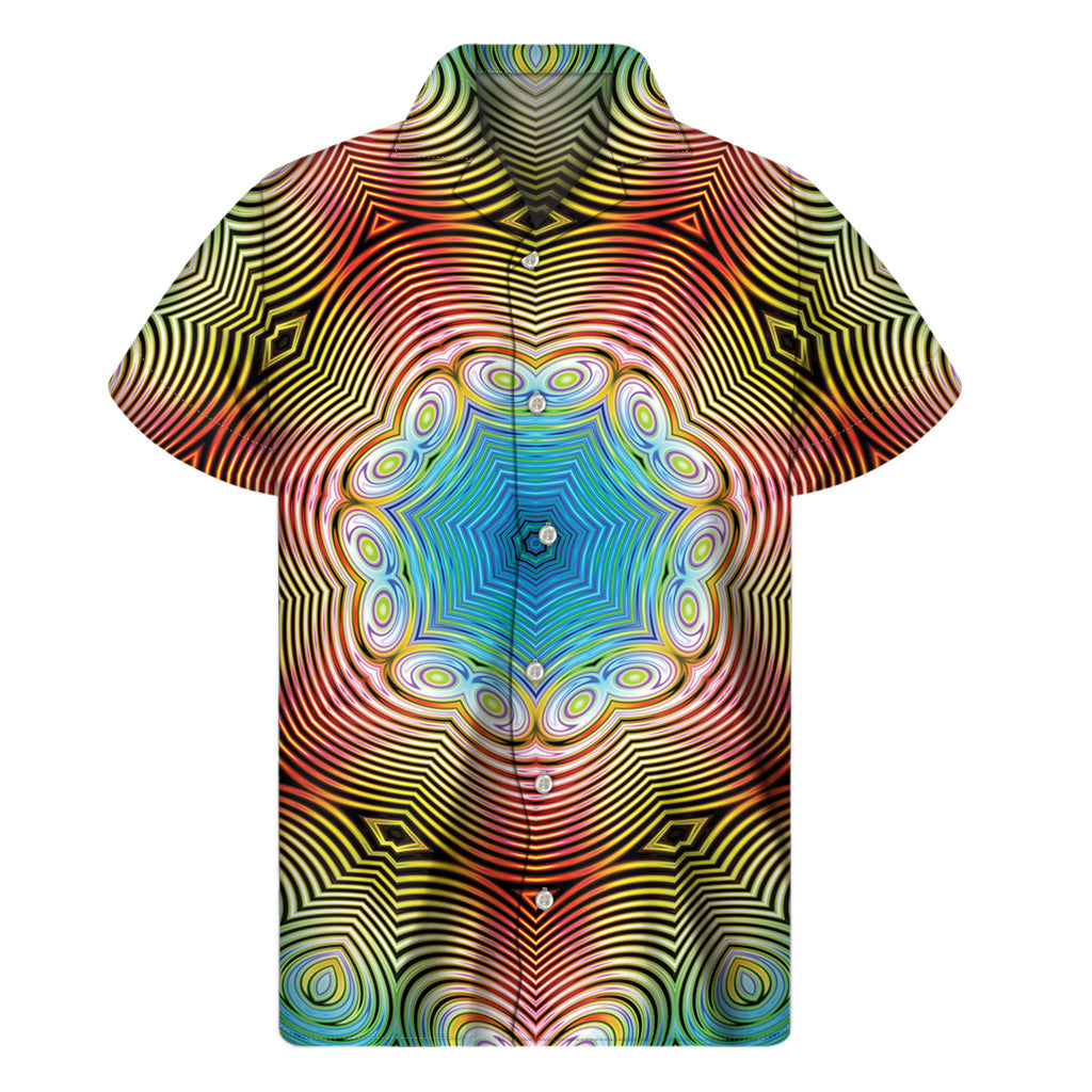 Psychedelic Kaleidoscope Hawaiian Short Sleeve Shirt - 1