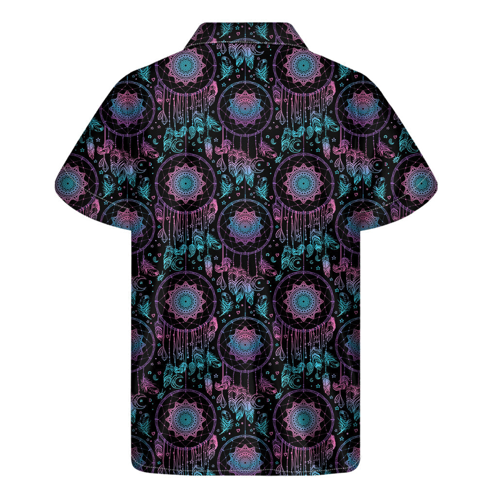 Tropical Vibes: Purple and Blue Dream Catcher Hawaiian Outfit Shirt - 2