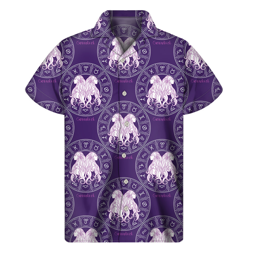 Purple Gemini Hawaiian Shirt: Embrace Island Vibes in Style! - 1