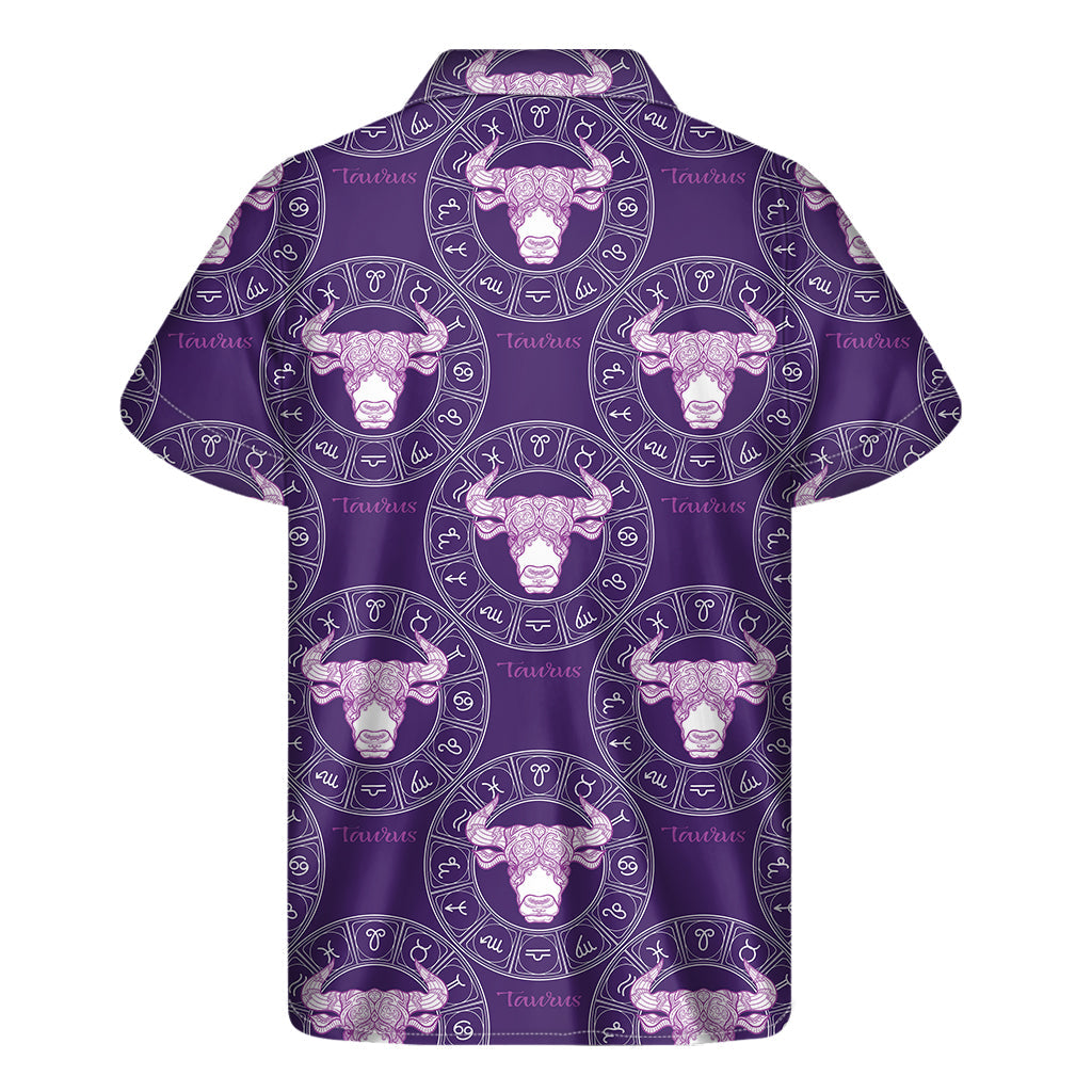 Purple Taurus Hawaiian Style Short Sleeve Shirt - 2