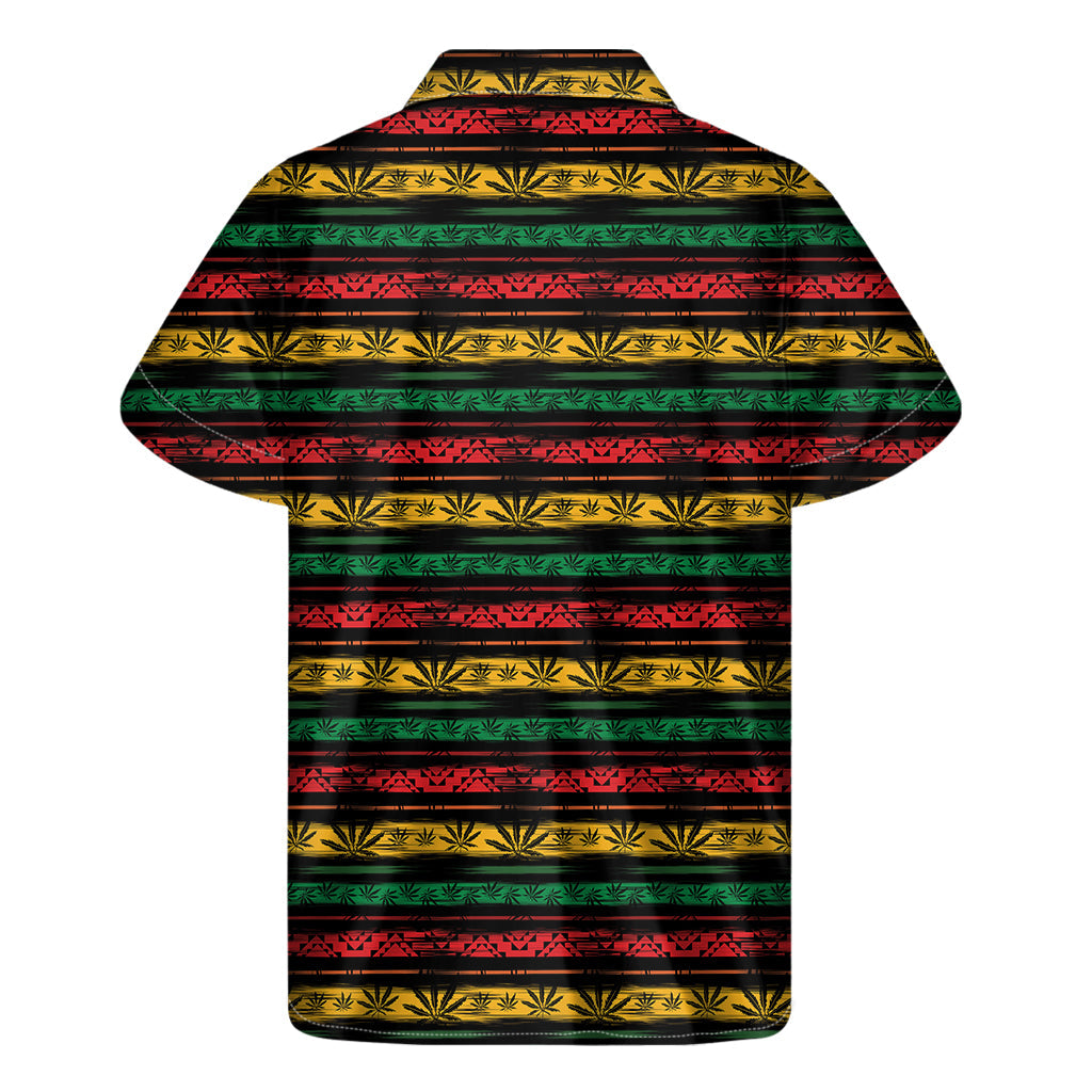 Rastafarian Hemp Pattern Hawaiian Short Sleeve Shirt - 2