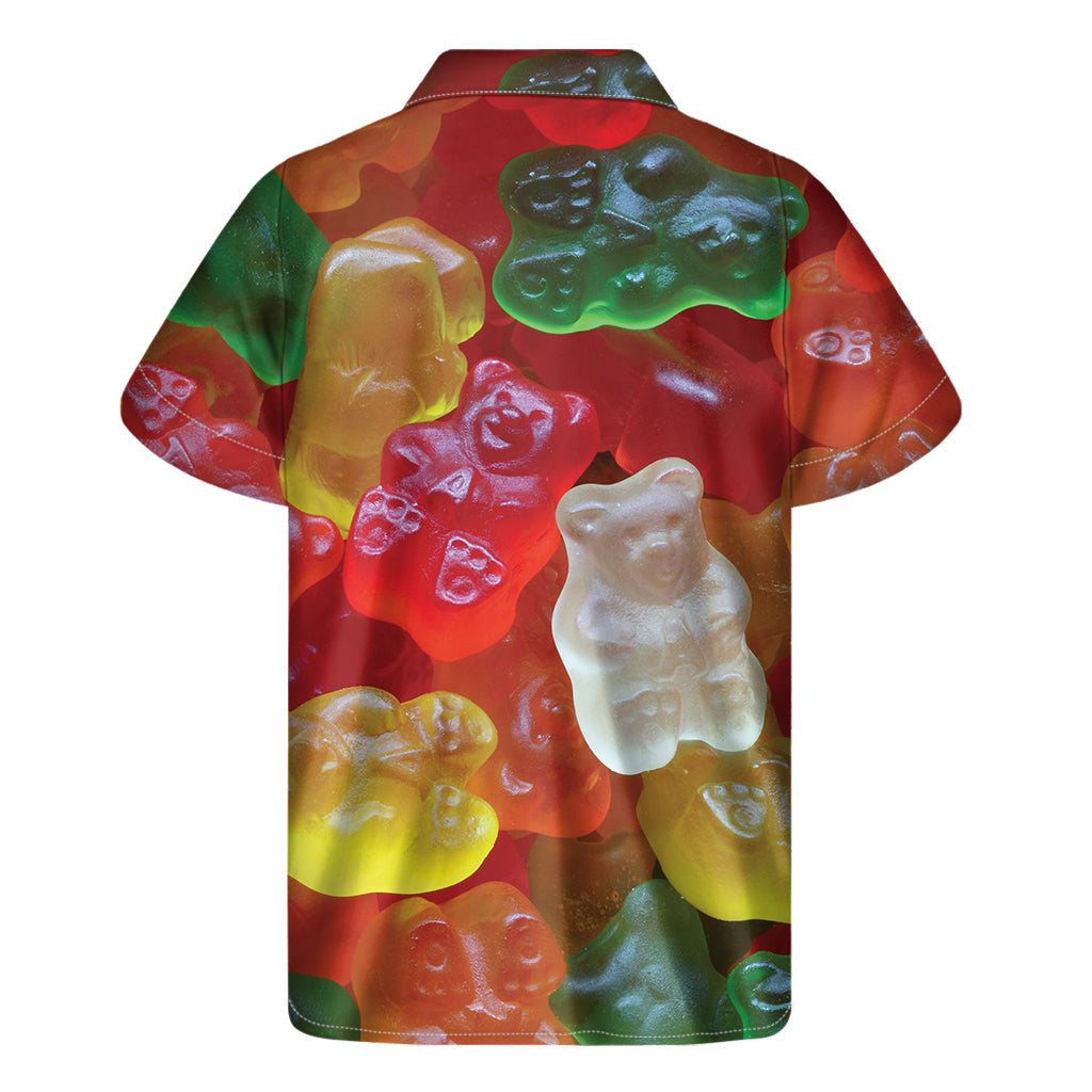 Gummy Bear Aloha: Men's Hawaiian Short Sleeve Shirt - 2