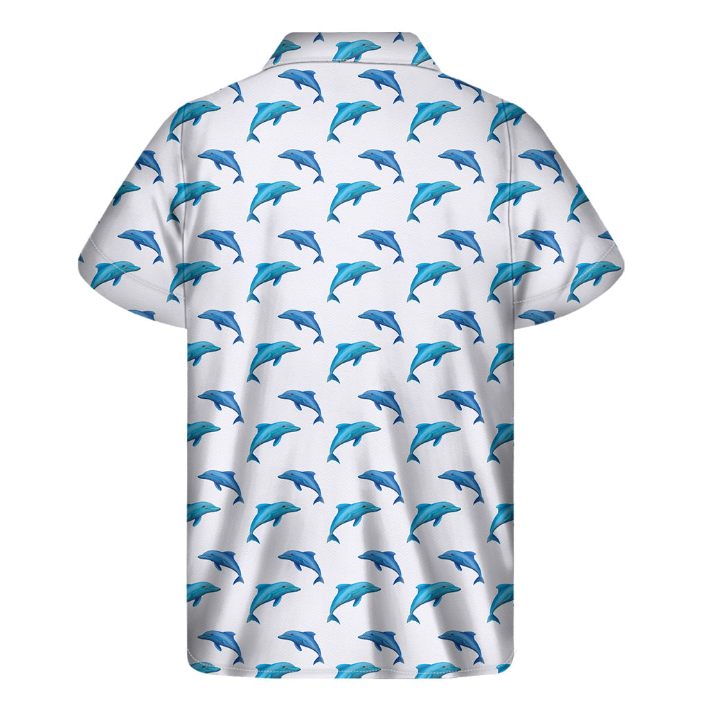Watercolor Dolphin Hawaiian Short Sleeve Shirt - 2