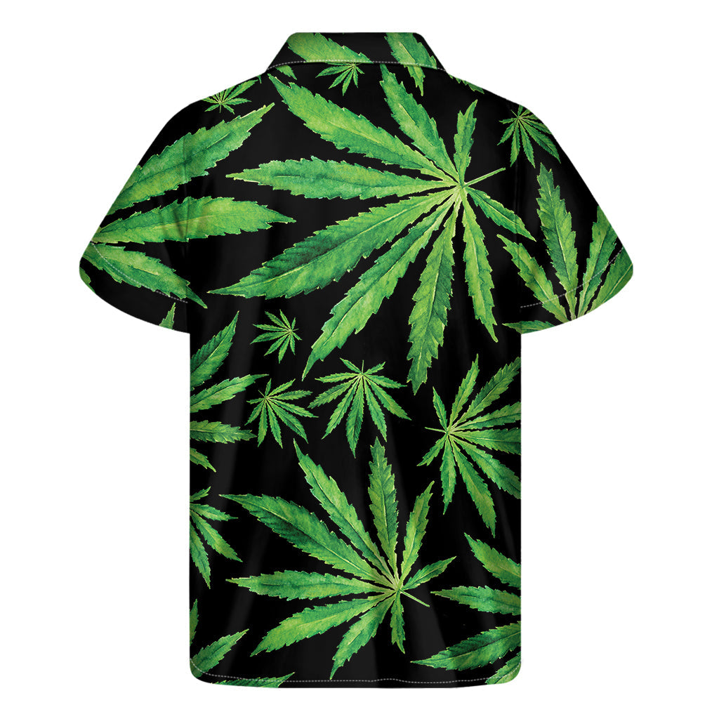 Watercolor Marijuana Leaf Hawaiian Shirt - 2
