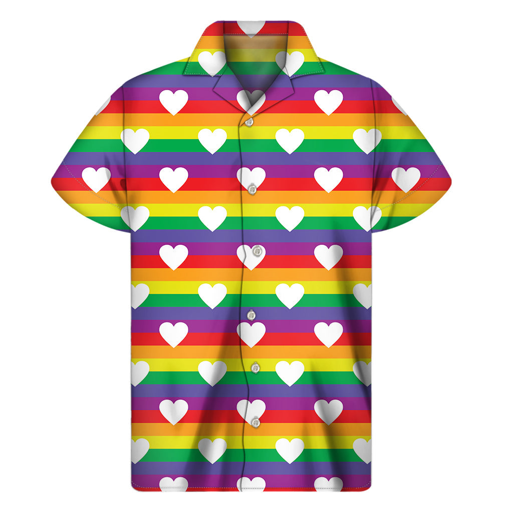 White Heart Hawaiian Pride Short Sleeve Shirt - 1