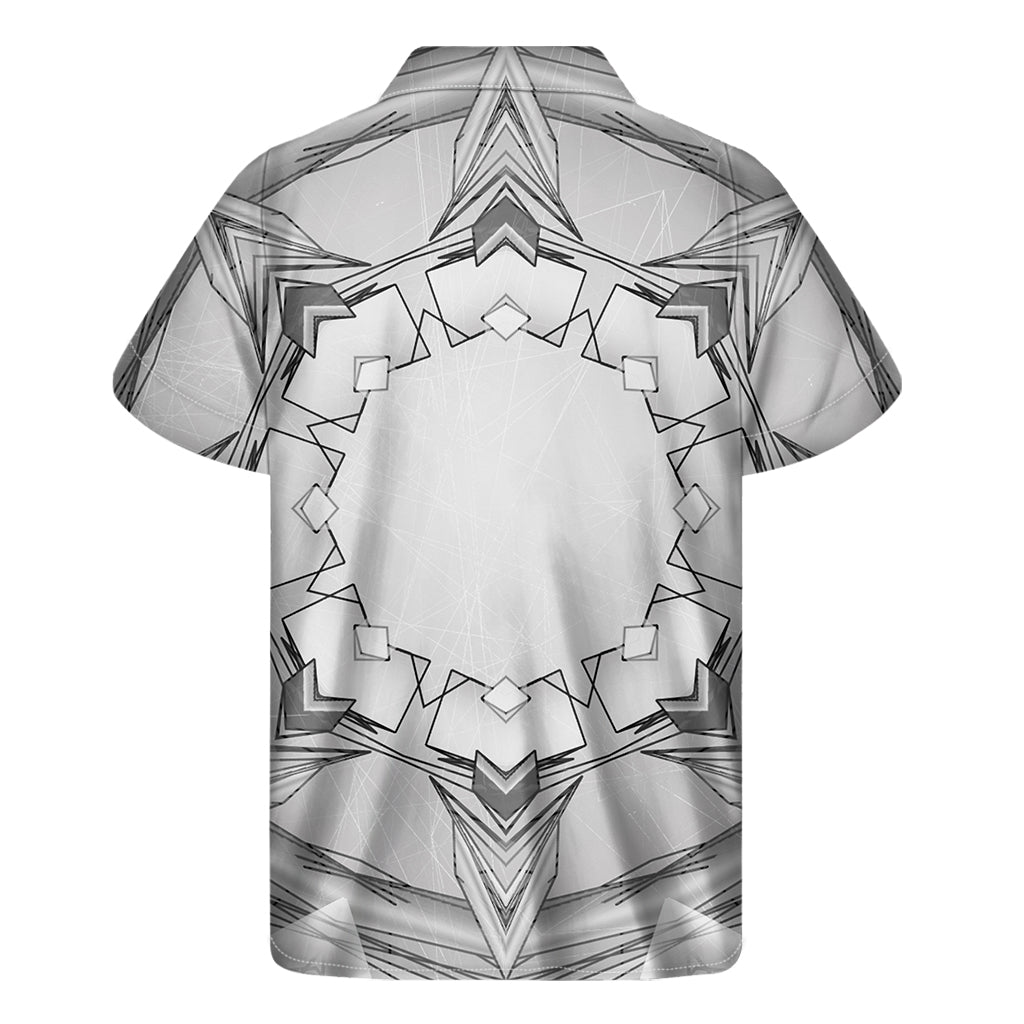 Kaleidoscope Kauai: Men's Hawaiian Short Sleeve Shirt in White - 2