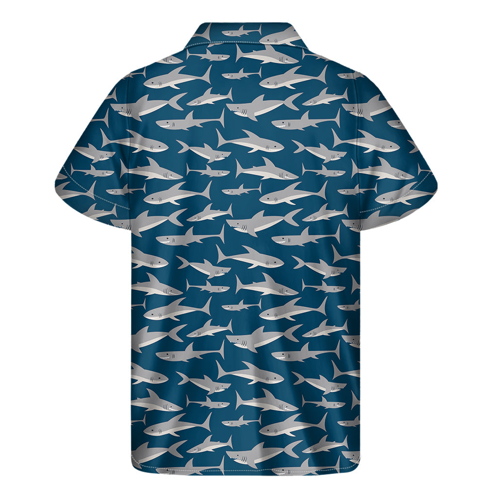 Shark Attack Hawaiian Style: Men's Short Sleeve Shirt - 2