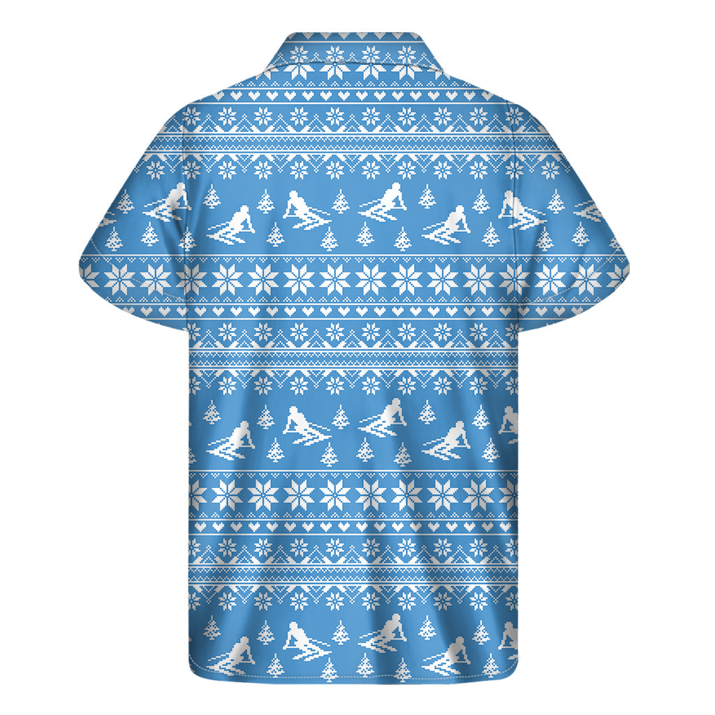 Paradise Vibes: Hawaiian Knitting Pattern Short Sleeve Shirt - 2