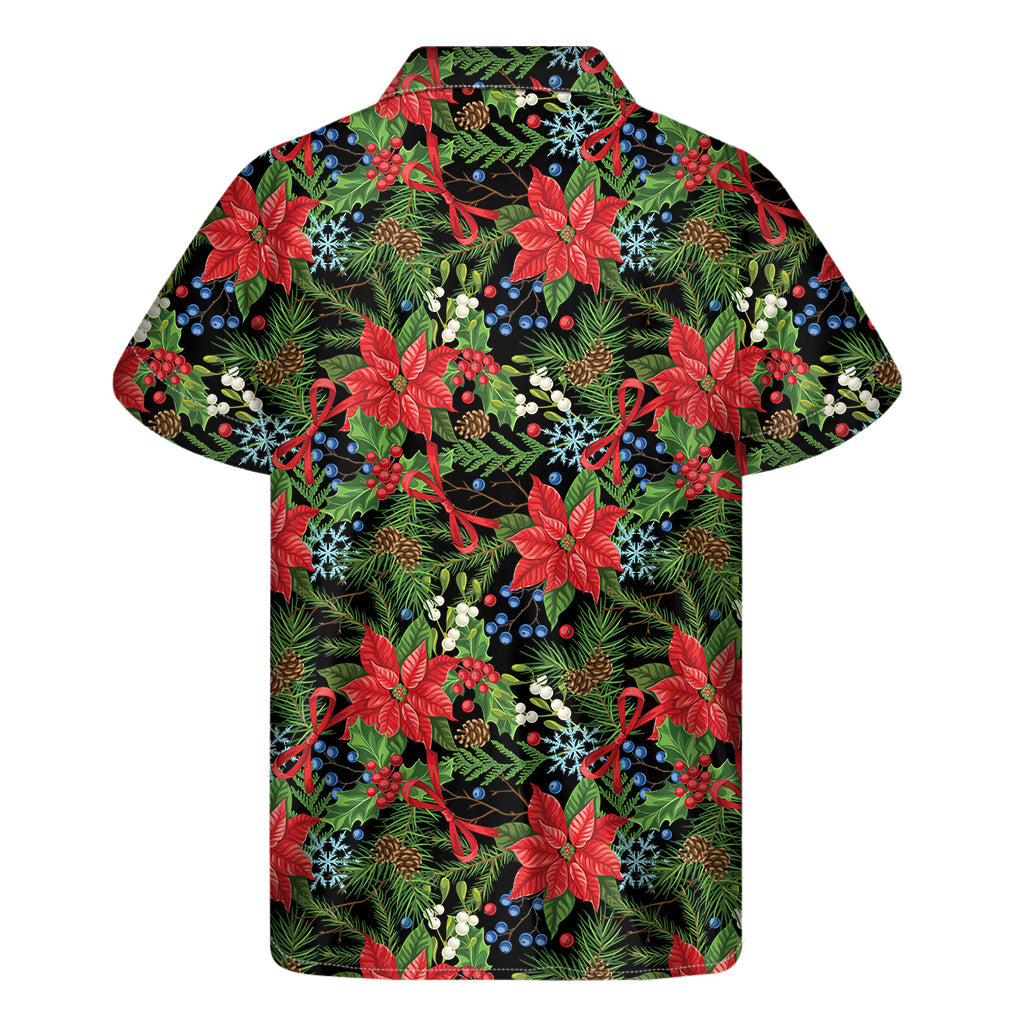 Paradise Poinsettia: Hawaiian Short Sleeve Shirt for Men - 2