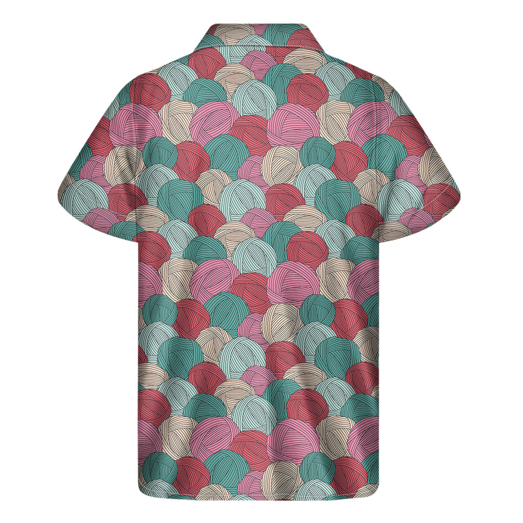 Island Vibes: Yarn Balls Pattern Hawaiian Short Sleeve Shirt - 2