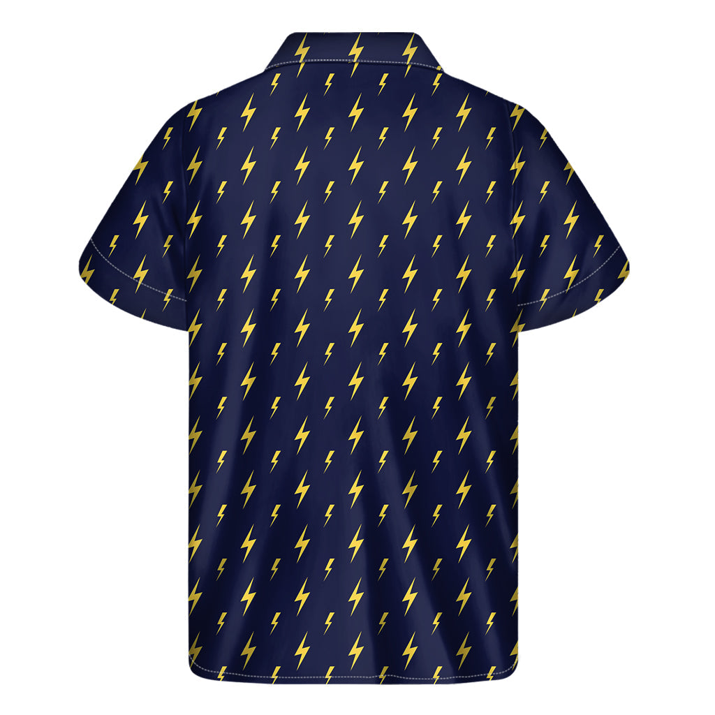 Lightning Bolt Aloha: Hawaiian Short Sleeve Shirt in Yellow - 2
