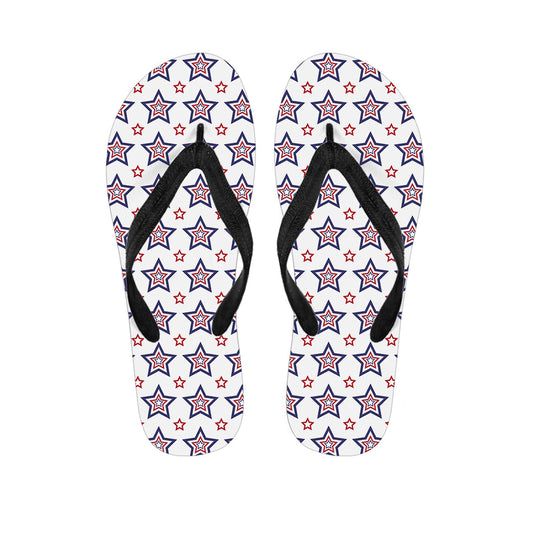 Star-Spangled Hawaiian Style: USA Patterned Flip Flops Outfit - 1