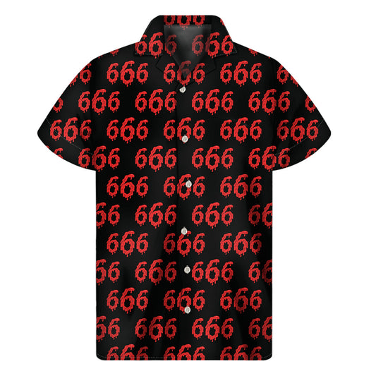 Spirit of Aloha: 666 Satan Pattern Hawaiian Shirt - 1