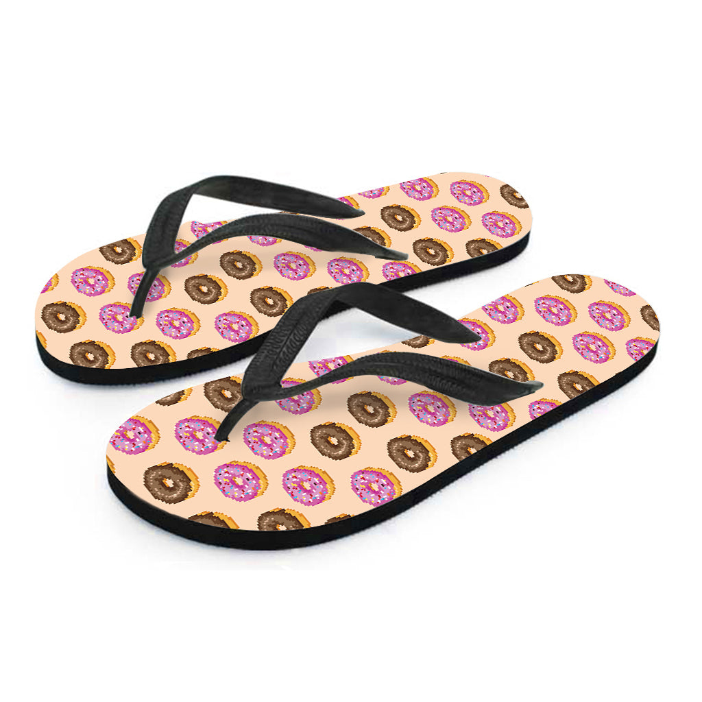 Step into Summer with 8-Bit Pixel Donut Print Flip Flops for Hippie Style Followers - 2