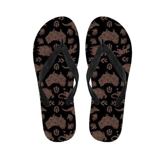 Island Vibes: Hawaiian Pattern Print Flip Flops for Your Authentic Aloha Outfit! - 1