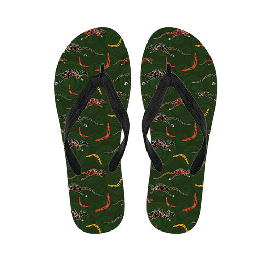 Boomerang and Kangaroo Aloha: Hawaiian Outfit with Stylish Flip Flops - 1