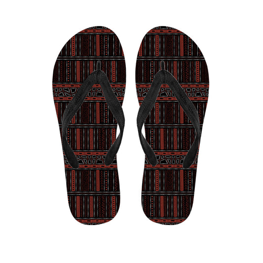 Indigenous Pattern Print Flip Flops: The Perfect Accessory for Your Hawaiian Outfit - 1