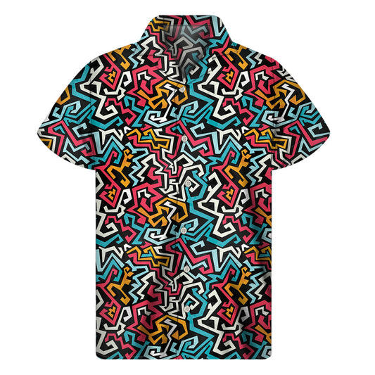 Tropical Vibe: Hawaiian Print Men's Short Sleeve Shirt - 1