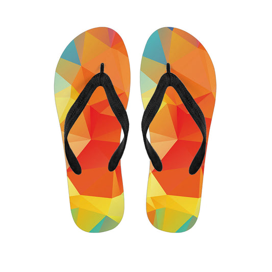 Abstract Polygonal Geometric Hawaiian Flip Flops for the Perfect Island Outfit - 1