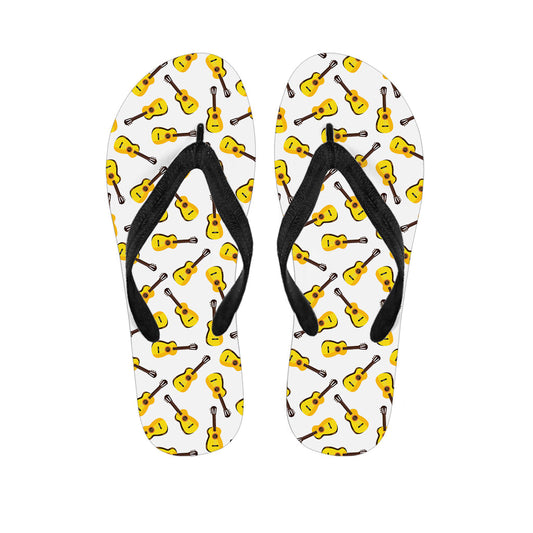 Hawaiian Vibes: Acoustic Guitar Print Flip Flops for Your Island Style - 1