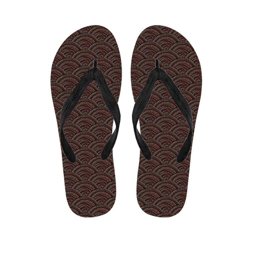 Hawaiian Style Flip Flops: Embrace the Aloha Spirit with Afro Dot Pattern Print - 1