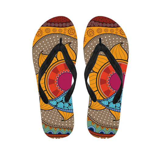 Step Into Paradise: Hawaiian Sunset Print Flip Flops - 1