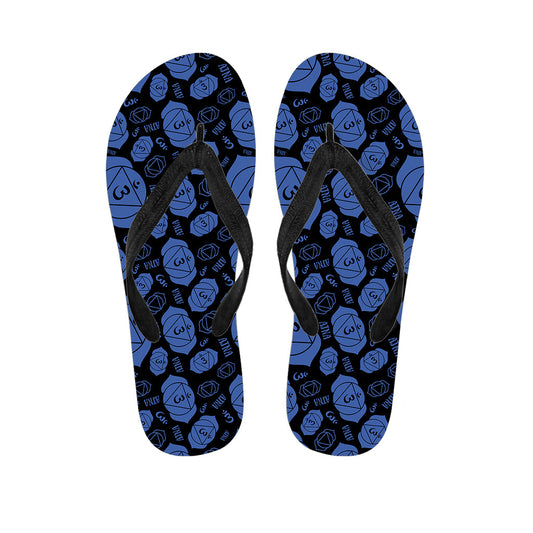 Explore the Aloha Spirit with Ajna Chakra Pattern Hawaiian Flip Flops - 1