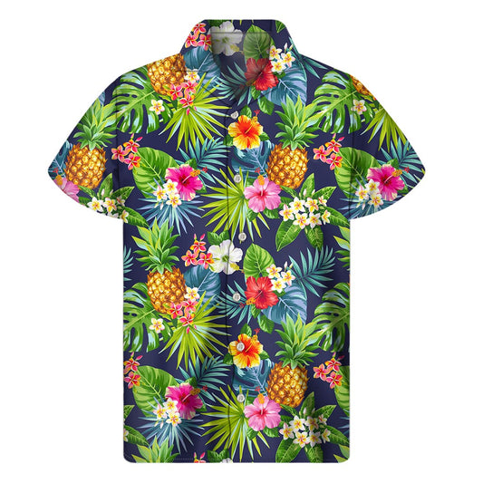 Tropical Bliss: Hawaiian Aloha Short Sleeve Shirt for Men - 1