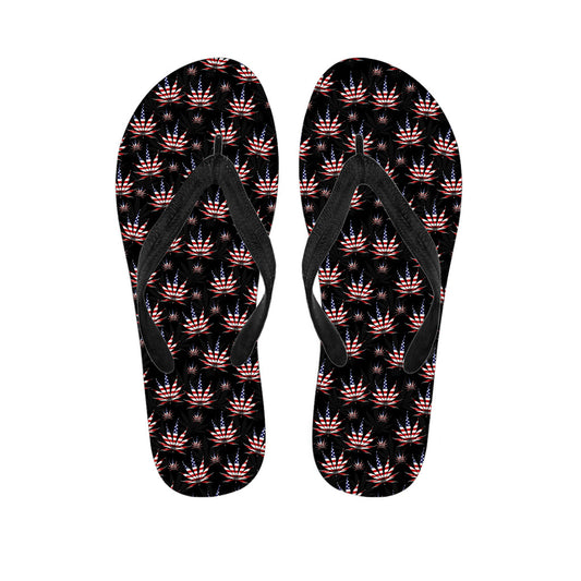 Explore the Islands: Hawaiian Hibiscus Pattern Print Flip Flops - 1