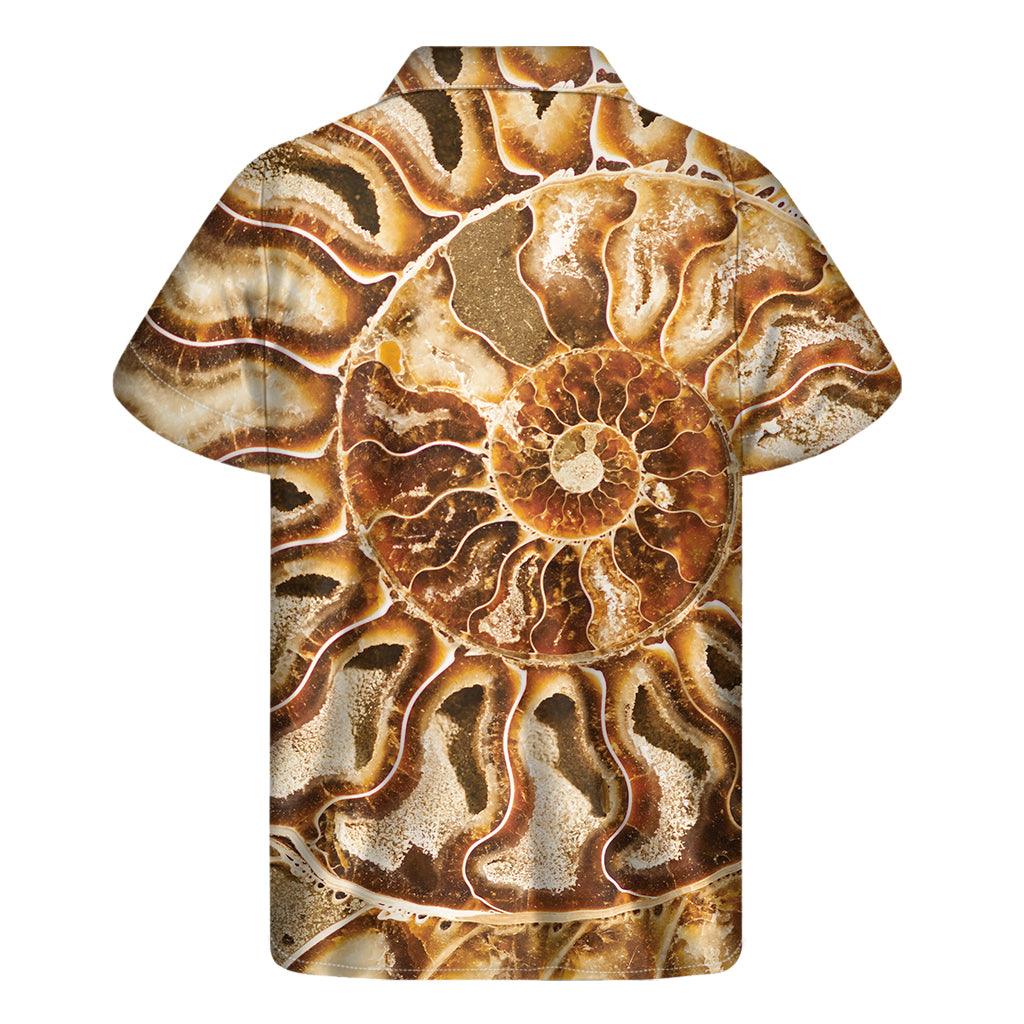 Ammonite Fossil Hawaiian Vibes Short Sleeve Shirt - 2
