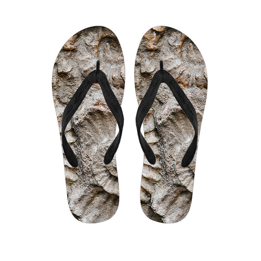Ammonoidea Fossil Print Hawaiian Flip Flops: The Perfect Addition to Your Island Outfit - 1