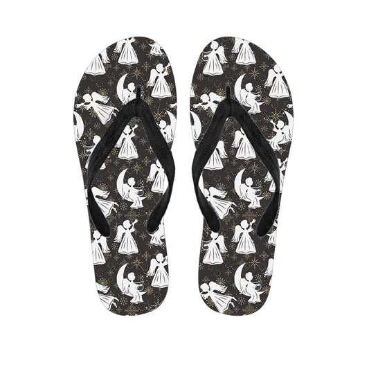 Tropical Paradise: Hawaiian Angel and Snowflake Pattern Flip Flop Outfit - 1