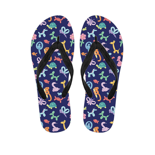 Tropical Vibes: Animal Balloon Pattern Hawaiian Flip Flops - 1