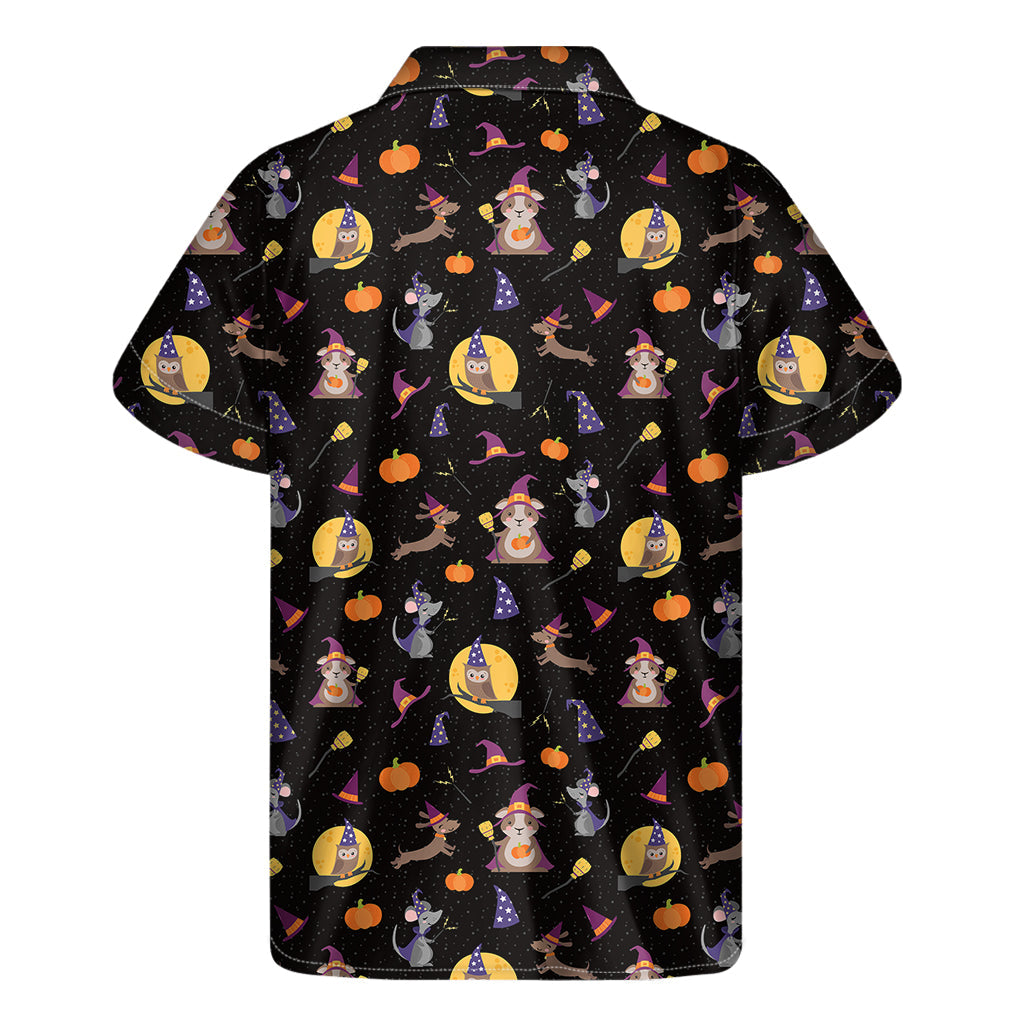 Island Magic: Hawaiian Short Sleeve Shirt with Animal Wizard Pattern - 2