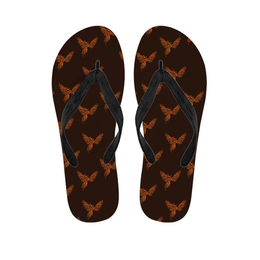 Phoenix Paradise: Hawaiian Outfit with Asian-Inspired Flip Flops - 1