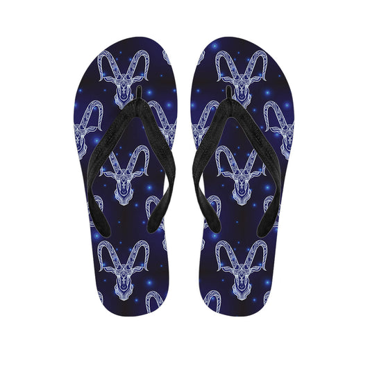 Hawaiian Horoscope: Capricorn Sign Print Flip Flops - 1