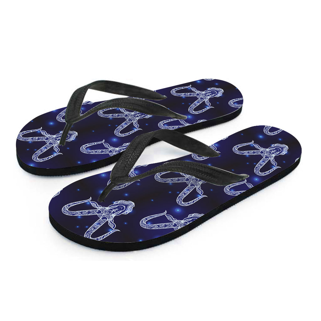 Hawaiian Horoscope: Capricorn Sign Print Flip Flops - 2