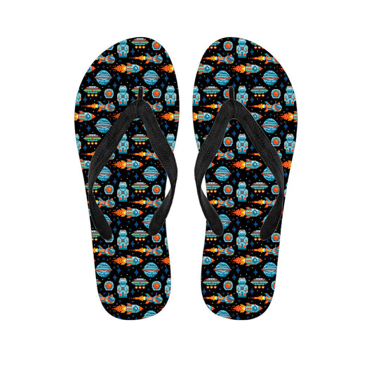 Space-themed Hawaiian Flip Flops: Blast off into Style! - 1