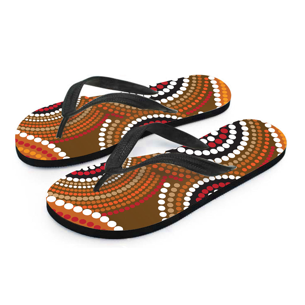 Hawaiian Paradise: Australian Aboriginal Dot Print Flip Flops - 2