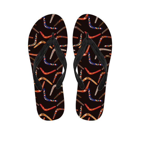 Hawaiian Vibes: Boomerang Pattern Flip Flops Set the Trend - 1