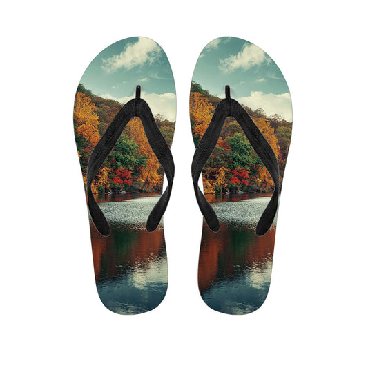 Hawaiian Sunset Print Flip Flops - Perfect for Your Island Outfit! - 1