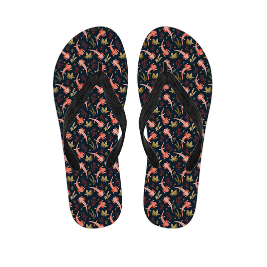 Hawaiian Baby Axolotl Pattern Flip Flops: The Perfect Addition to Your Island Outfit - 1