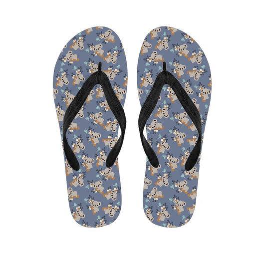 Hawaiian Vibes: Baby Koala Pattern Print Flip Flops and Outfit Set - 1