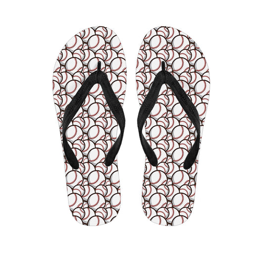 Hit a Home Run in These Hawaiian Baseball Print Flip Flops! - 1