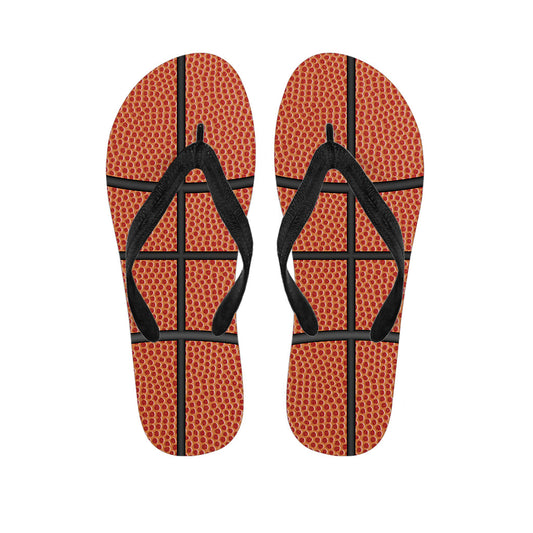 Lei'd Back in Style: Hawaiian Basketball Ball Print Flip Flops - 1